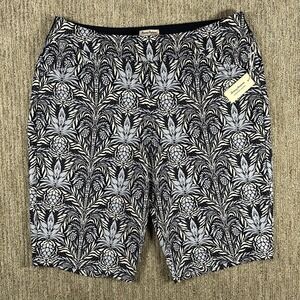 Tommy Bahama Black and White Botanical Bermuda Shorts